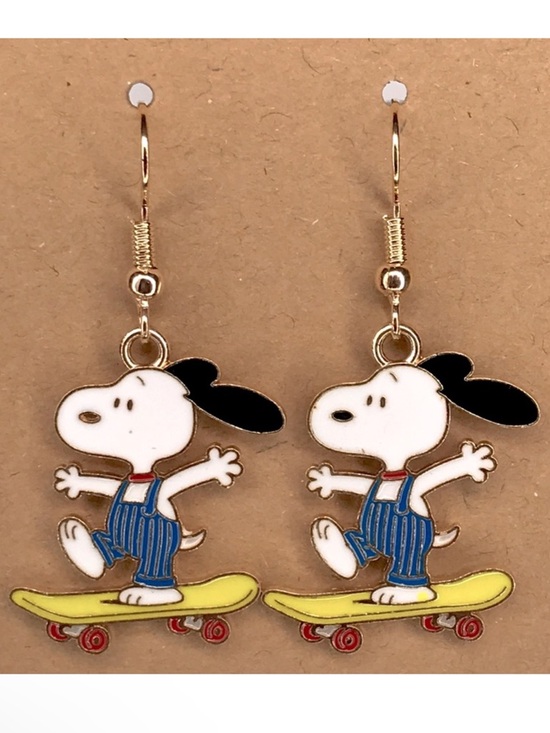 Fashion Jewelry Jewelry - Snoopy Skateboard Earrings Fashion Jewelry
